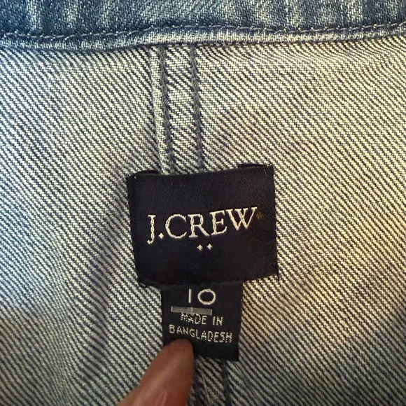 #115 NWT. J. Crew Blue Women's Denim Jean Jacket. - Picture 12 of 16